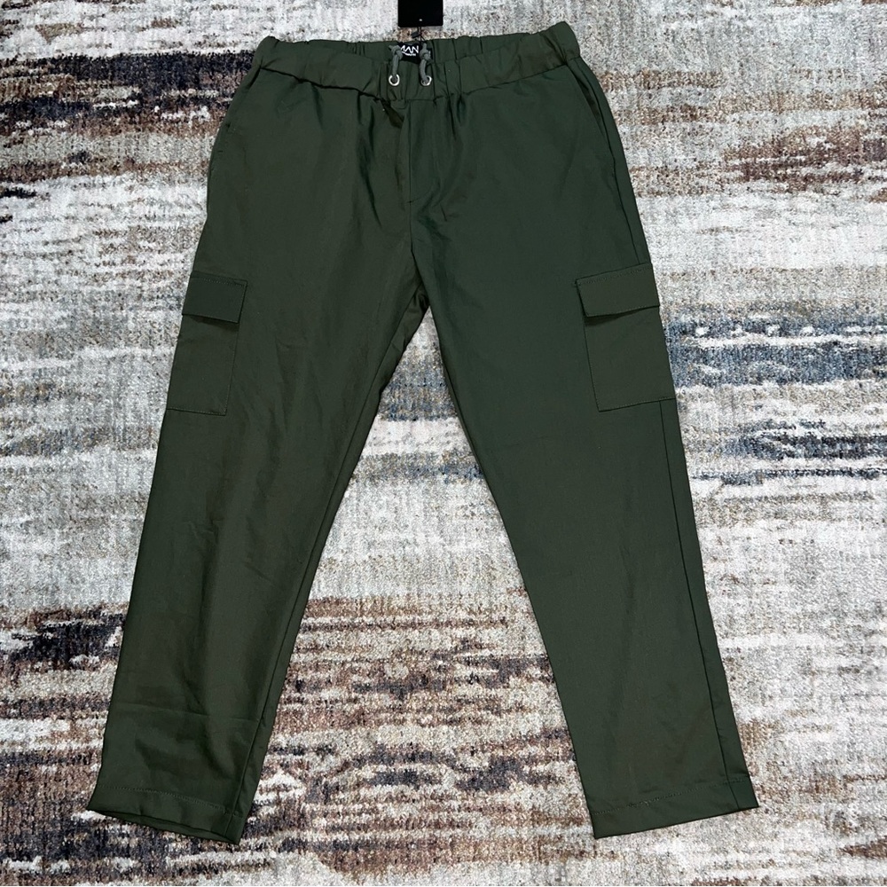 NEW Plain Smart Dress Casual Cargo Skinny Crop Jogger Pants